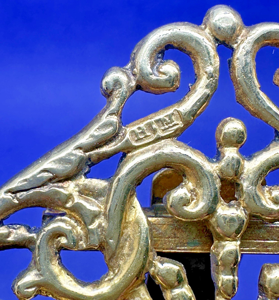 EXCELLENT VICTORIAN 5 STRAND SOLID SILVER GILT CHATELAINE BY HENRY MATTHEWS 1900