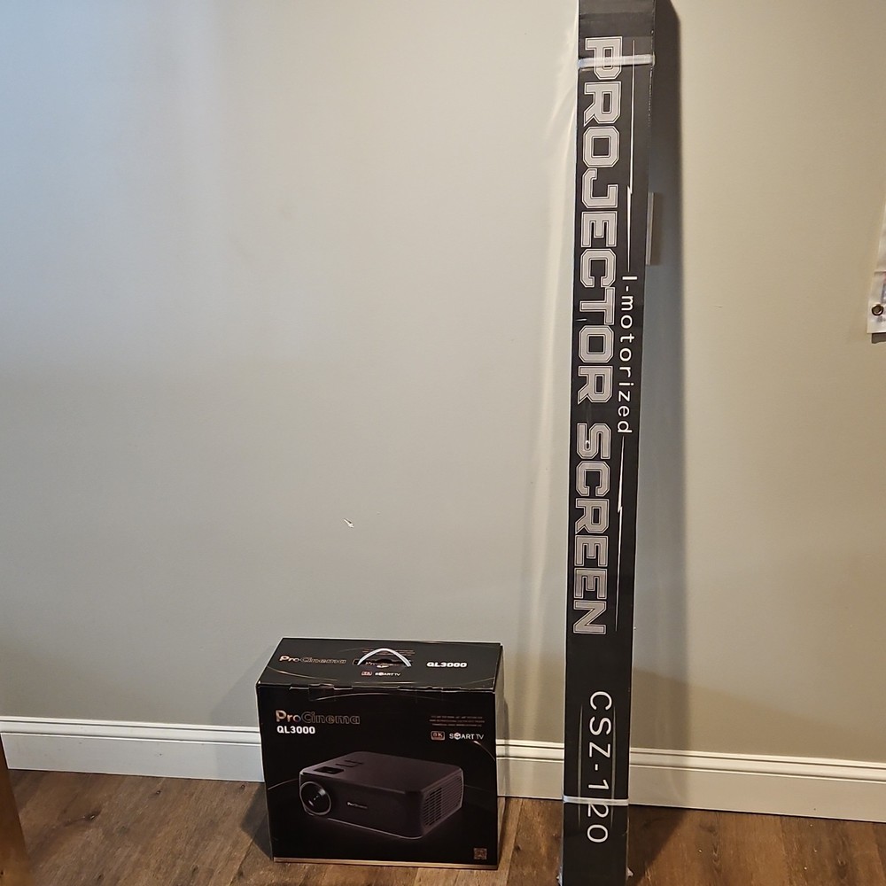 Zero Edge CSZ-120 Projector Screen 66.9 in Black White
