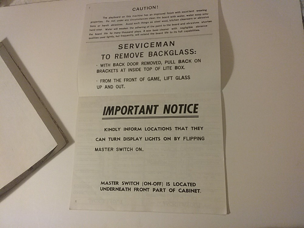 Instructions Manual for Blue Chip Williams Electronics nov. 1976