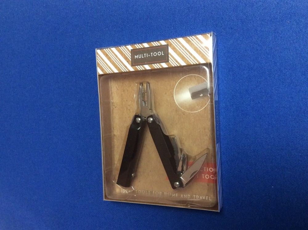 Multi functional tool:  pliers, wire cutters, screwdrivers, bottle opener, light