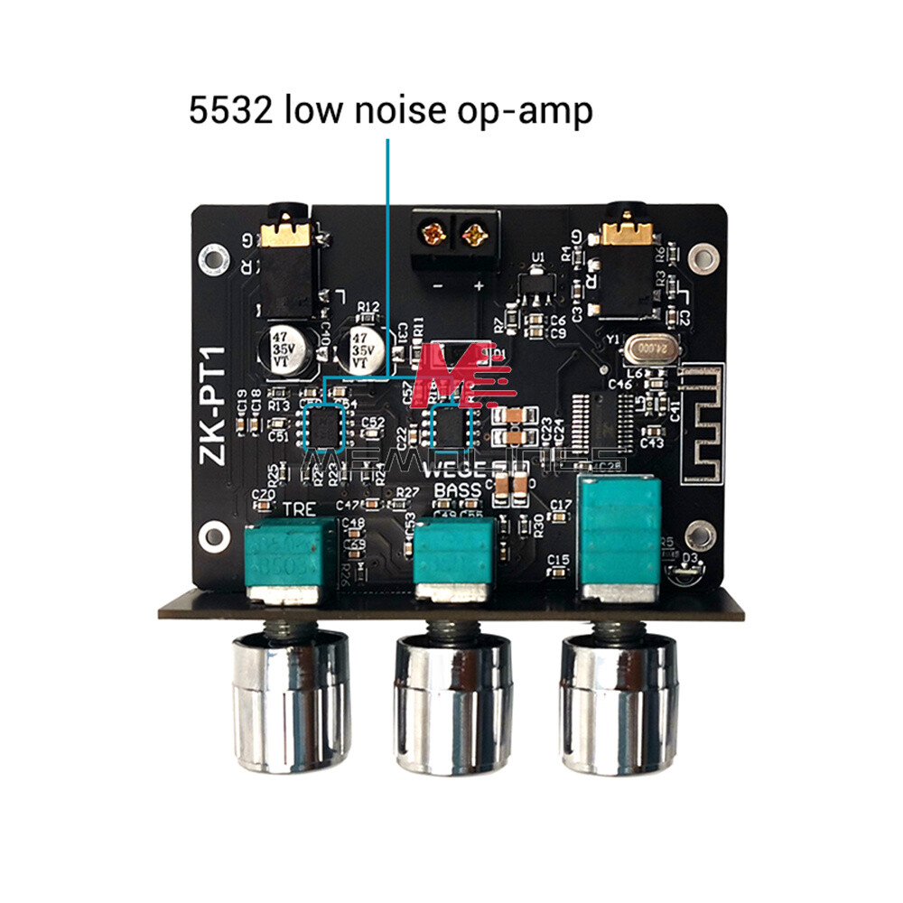 5.0 Bluetooth Tone Pre-stage Treble Bass Amplifier 2Channel Stereo Audio Decoder