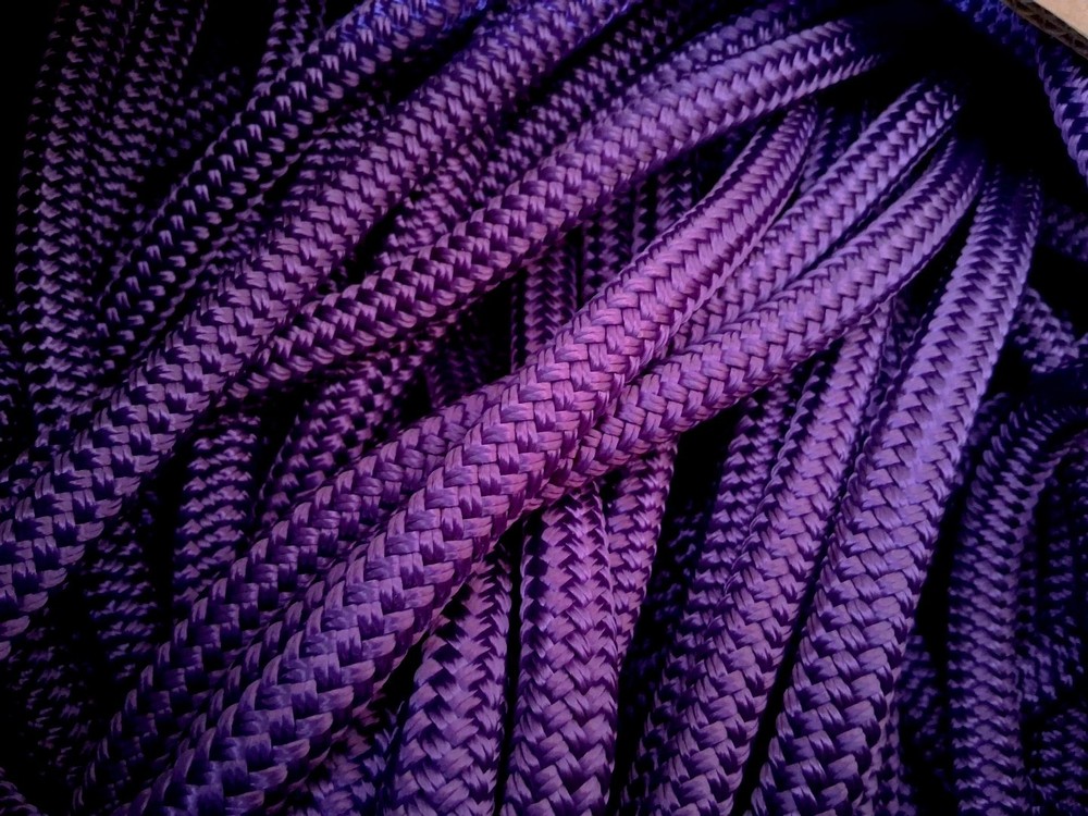 9/16 x 50 ft. Double Braid-Yacht Braid Polyester Rope. Purple