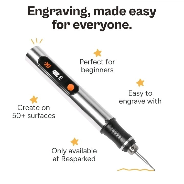 Resparked Customizer Engraving Pen (Formerly Culiau): Standard, Silver