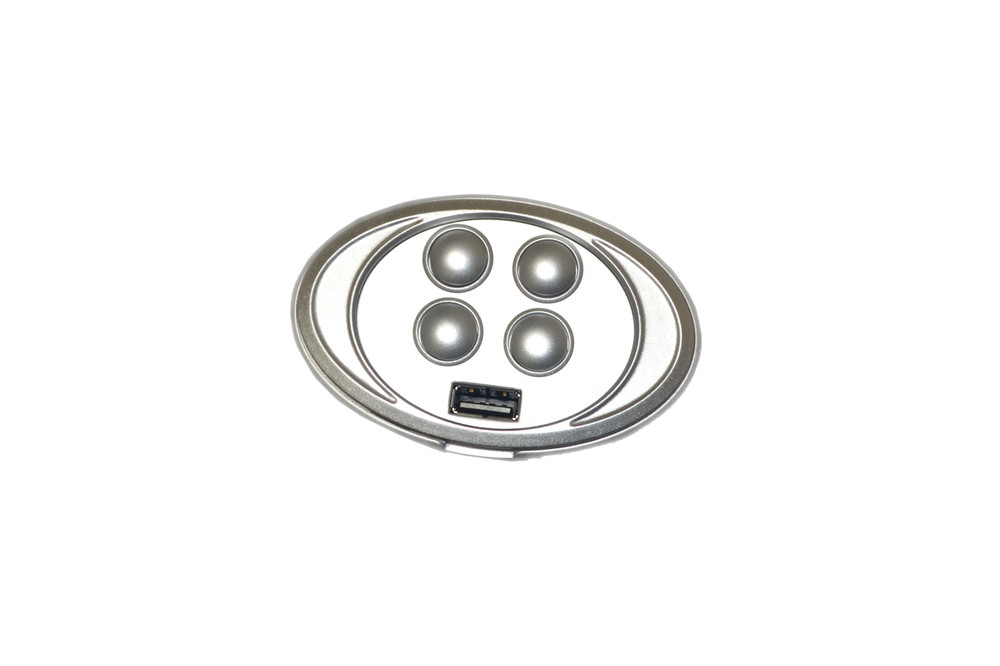 Silver 4 Button Recline and Headrest Handset with USB Charging