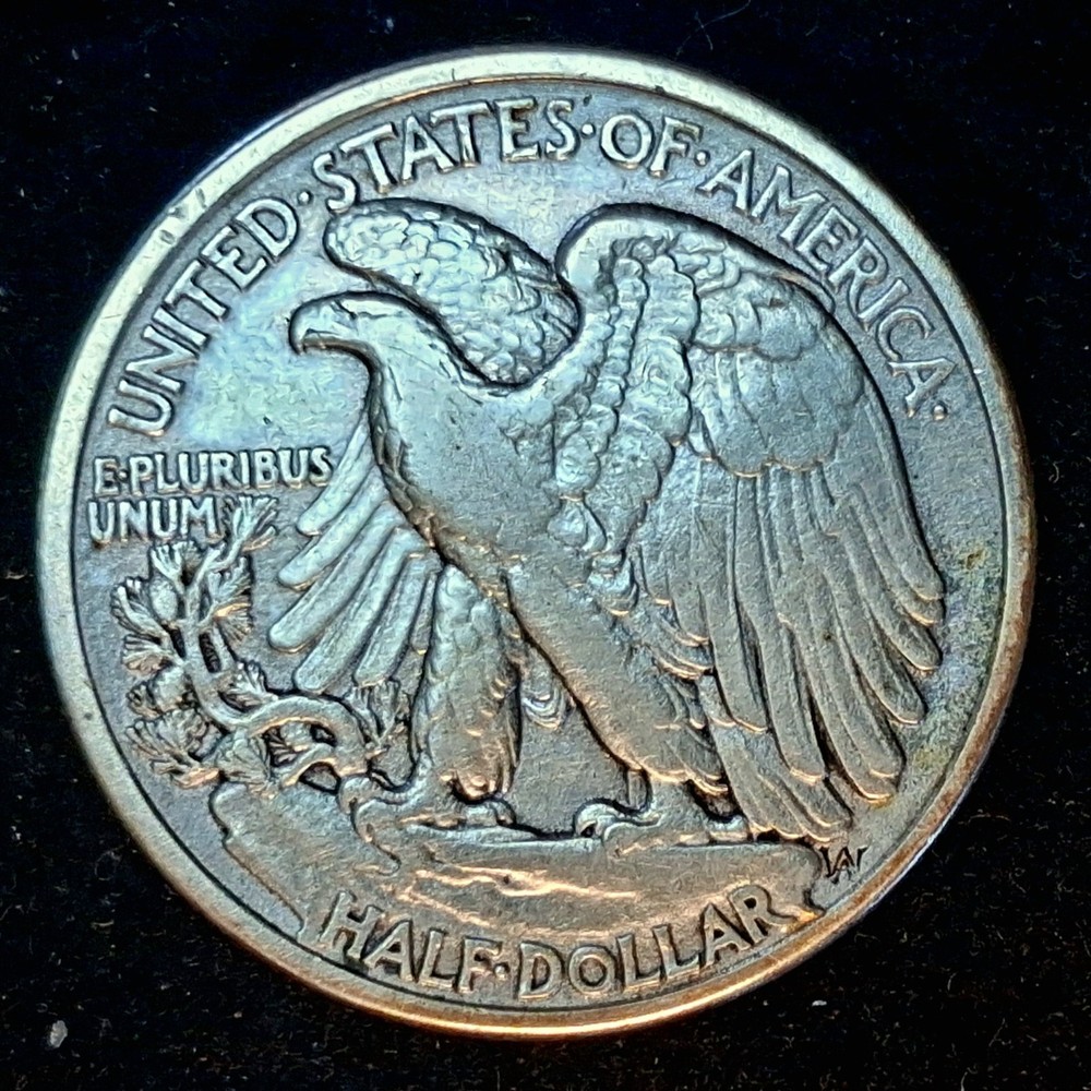 1917 Walking Liberty Half Dollar . VF/XF
