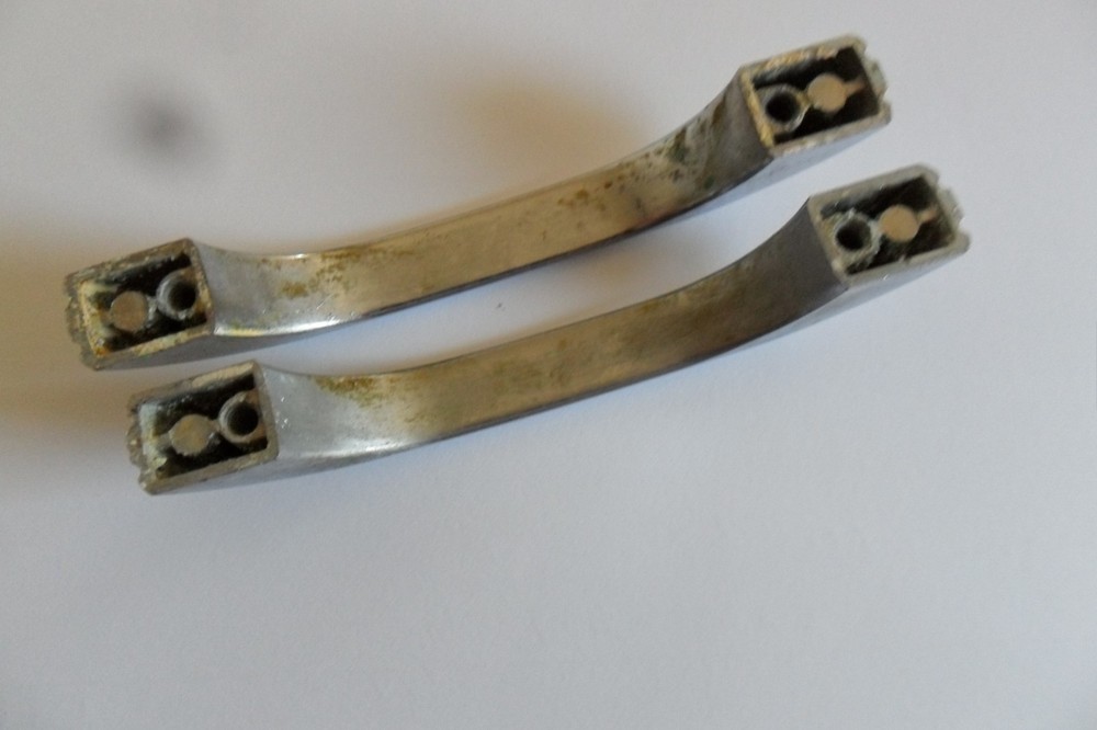 Lot Of 2 Vintage MCM Chrome Drawer Pulls