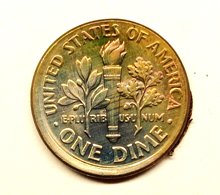 2001-d Off Center Roosevelt Dime Mint Error