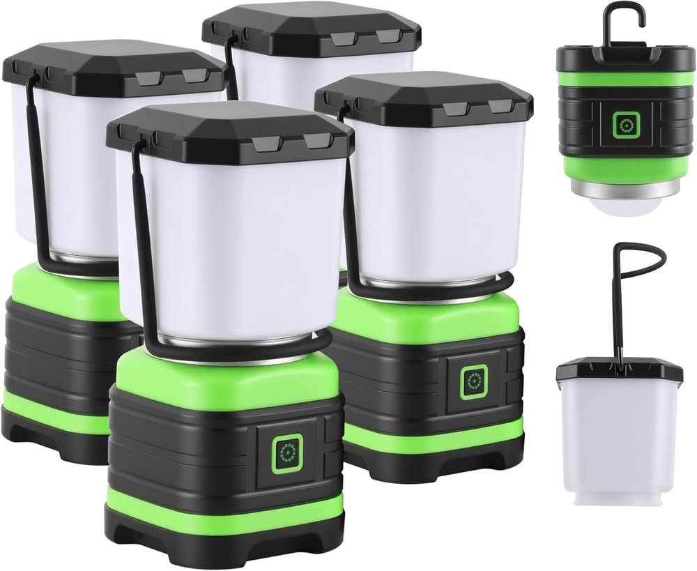Lichamp LED Camping Lantern, Battery Powered Lights Green