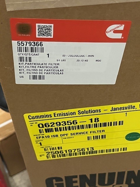 Cummins 5579336 Particulate Filter Kit