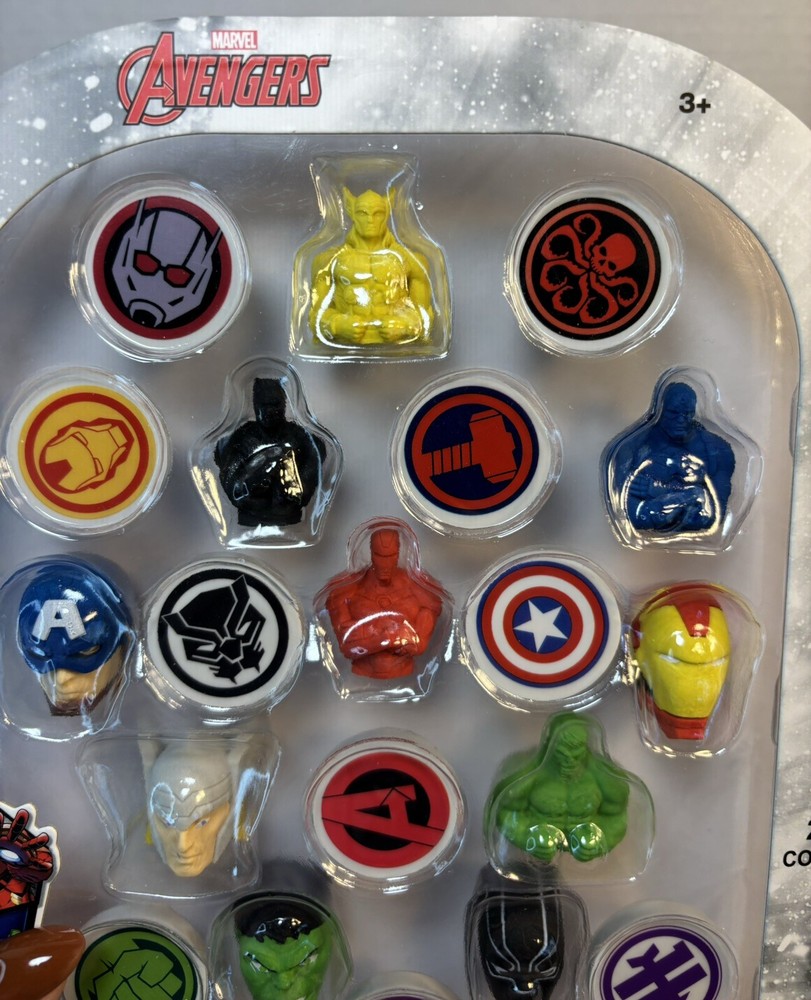 Marvel Avengers Eraser Set NIB 20 pc