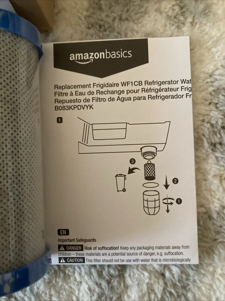 Replacement 3-Pack Frigidaire WF1CB Water Filters for Pure Refrigerator Water