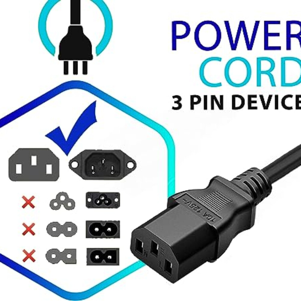 AC Power Cord for SHURE PSM700 TRANSMITTER