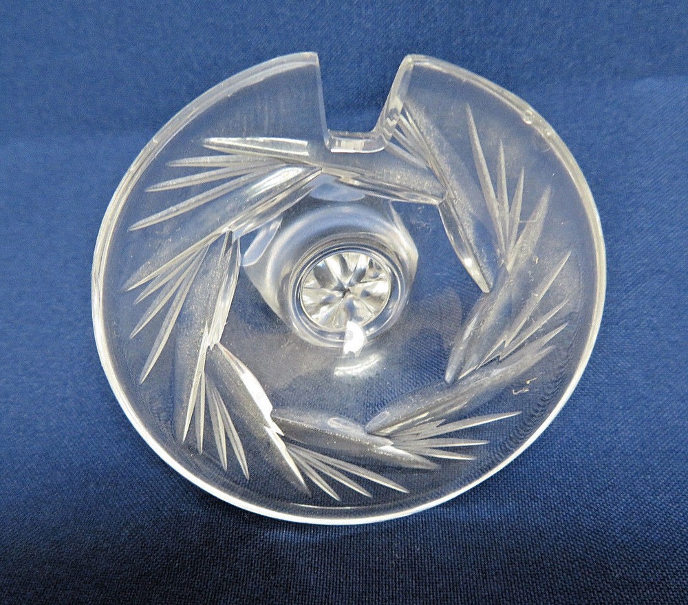 Clear Cut Crystal Footed Jelly, Jam Jar