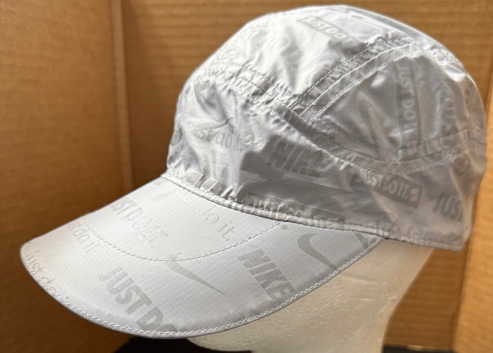 Nike Tailwind Ghost Flash Hat Gray Strapback Running Cap All Over Print