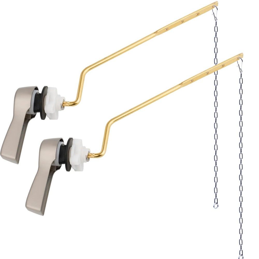 2Pack Universal Side Mount Toilet Handle Trip Lever Tank Flush Lever Replacement