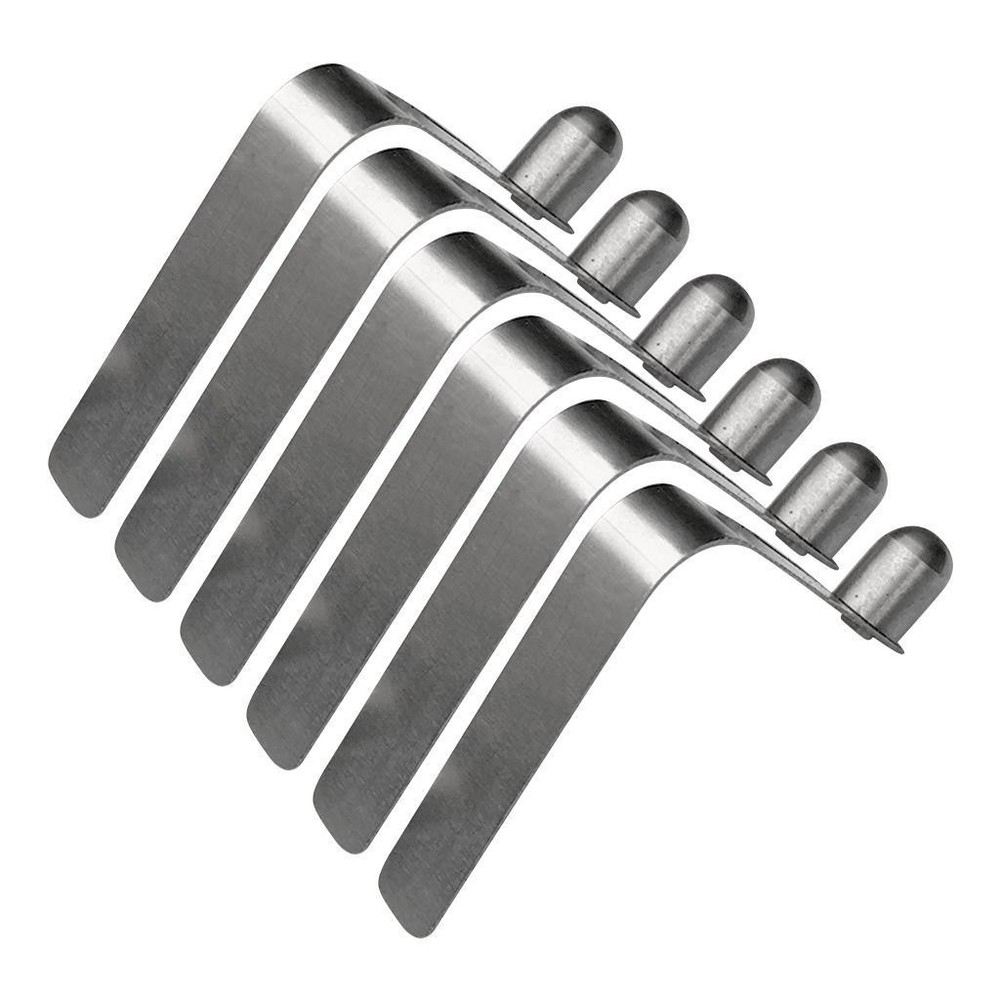 6 Pieces 8mm Durable Metal paddle Pole Retaining Clips