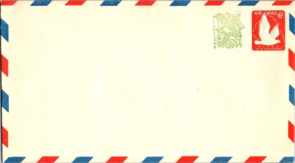 1958 Eagle in Flight 7 cent Air Mail Surcharged Embossed Envelope MINT  UC31