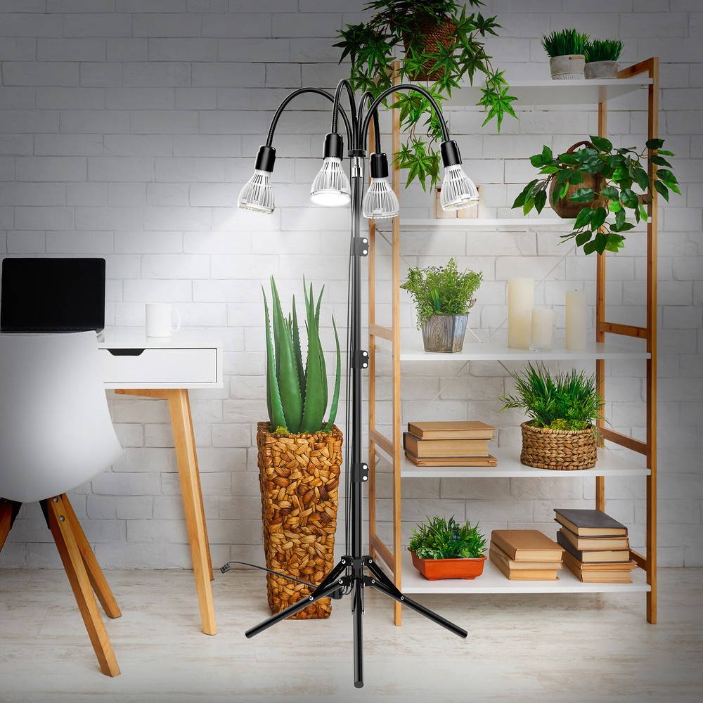 LED Grow Light with Adjustable Tripod Stand Full Spectrum with Replaceable Bulbs