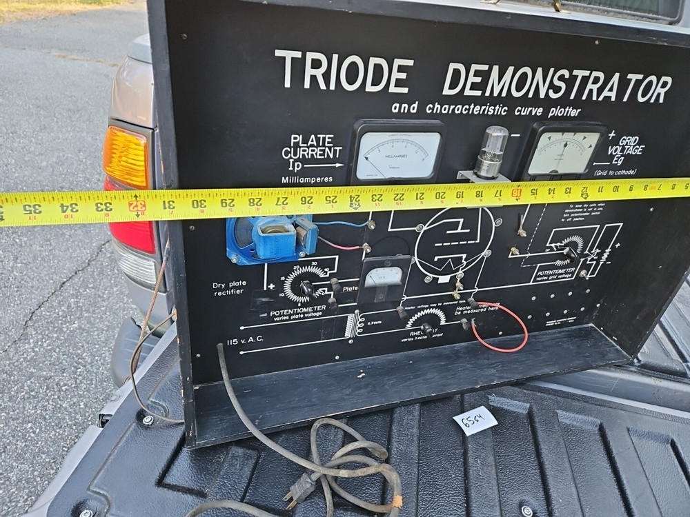 Welch Scientific Triode Demonstrator Curve Plotter Training Teaching 65S4