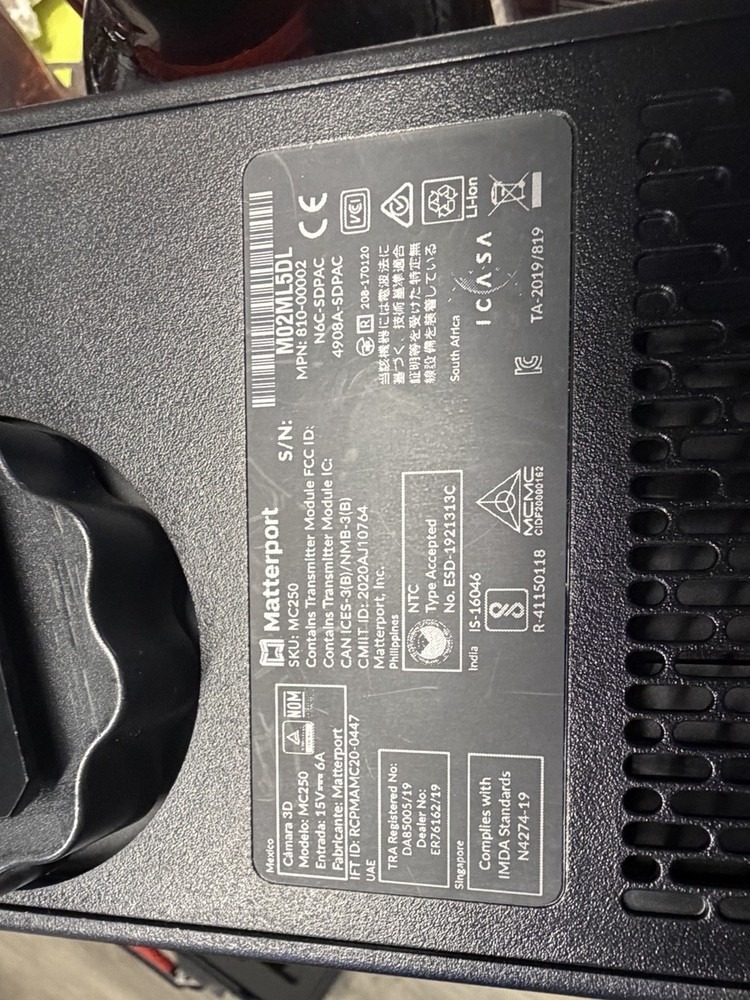 Matterport MC250 3D Scanner Structured Light with Carrying Case