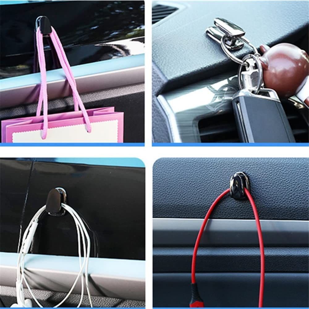 Car Seat Hooks, Smartphone Holders, Multi-Hooks, 4-Piece Set