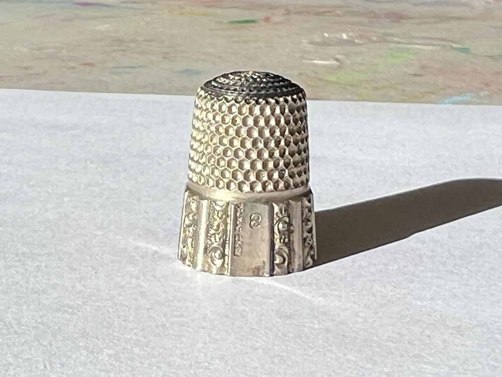 Antique Sterling Simons Dated 1889 Thimble