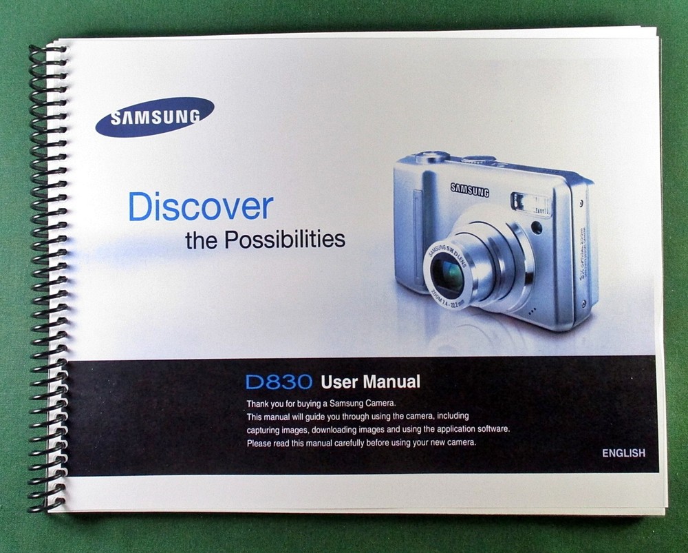 Samsung D830 User's Manual: 82 Pages & Protective Covers