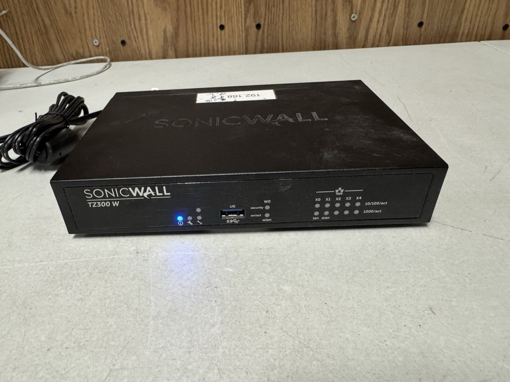 SonicWall TZ300 W Firewall Security Appliance | Powers On | Untested