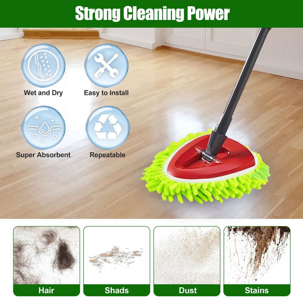 6pcs Mop Refills Replace Head Compatible with EasyWring 1-Tank System