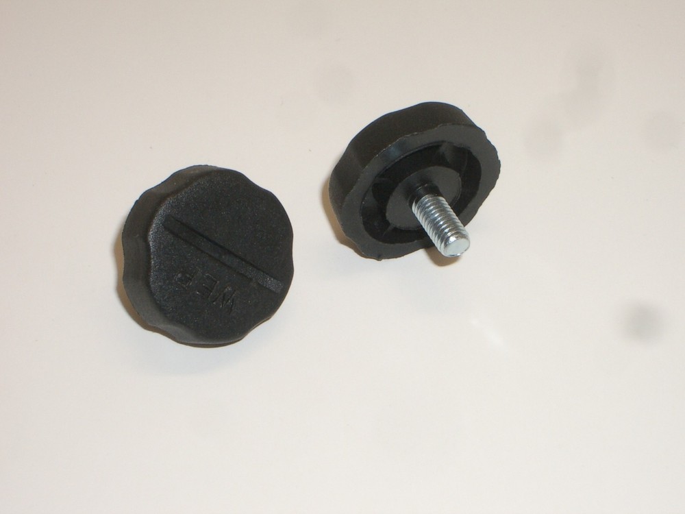 WORKMAN KN4P DX1 4mm PLASTIC REPLACEMENT RADIO SIDE SCREW KNOBS 2PC SET