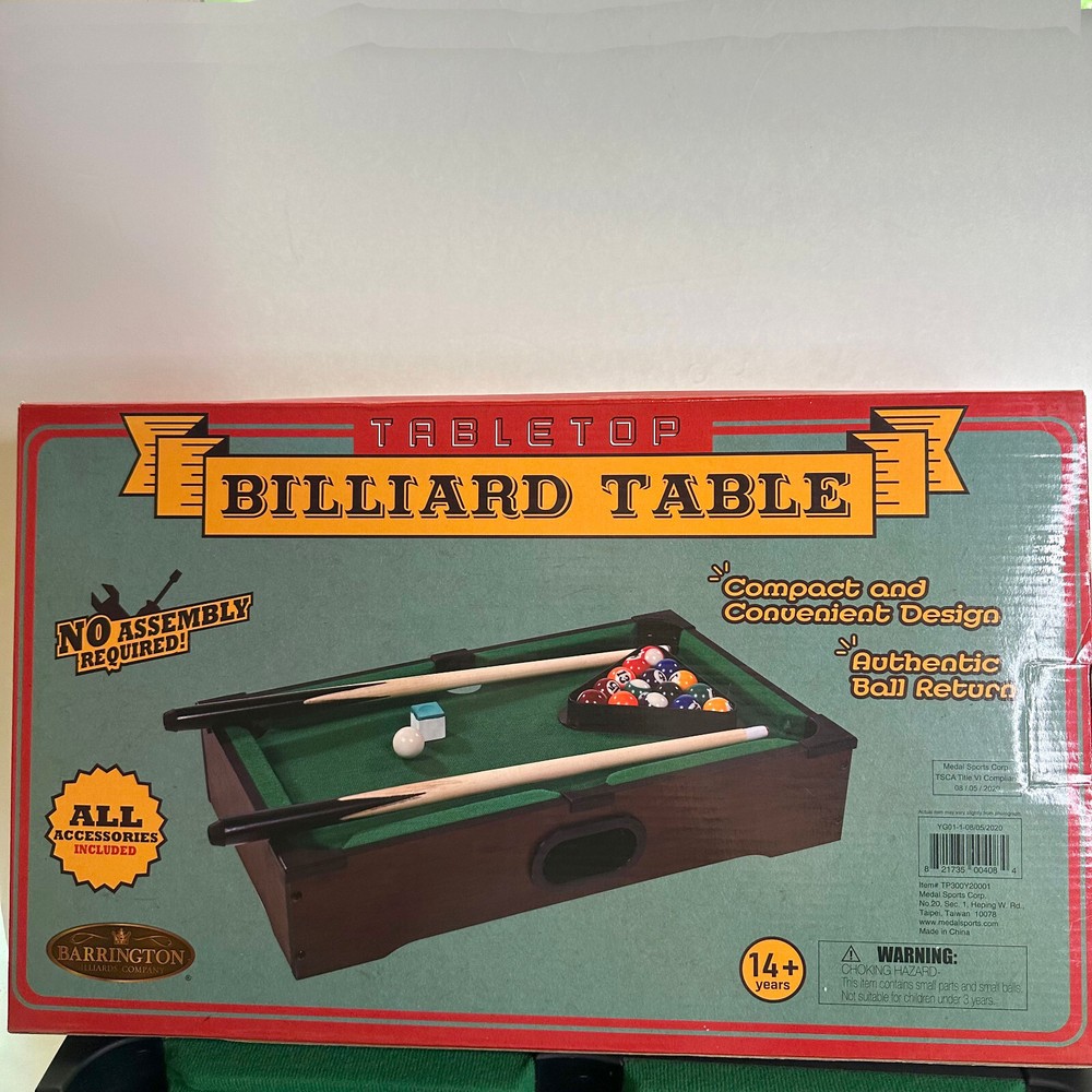 Tabletop Billiards Table Mini Pool by Barrington