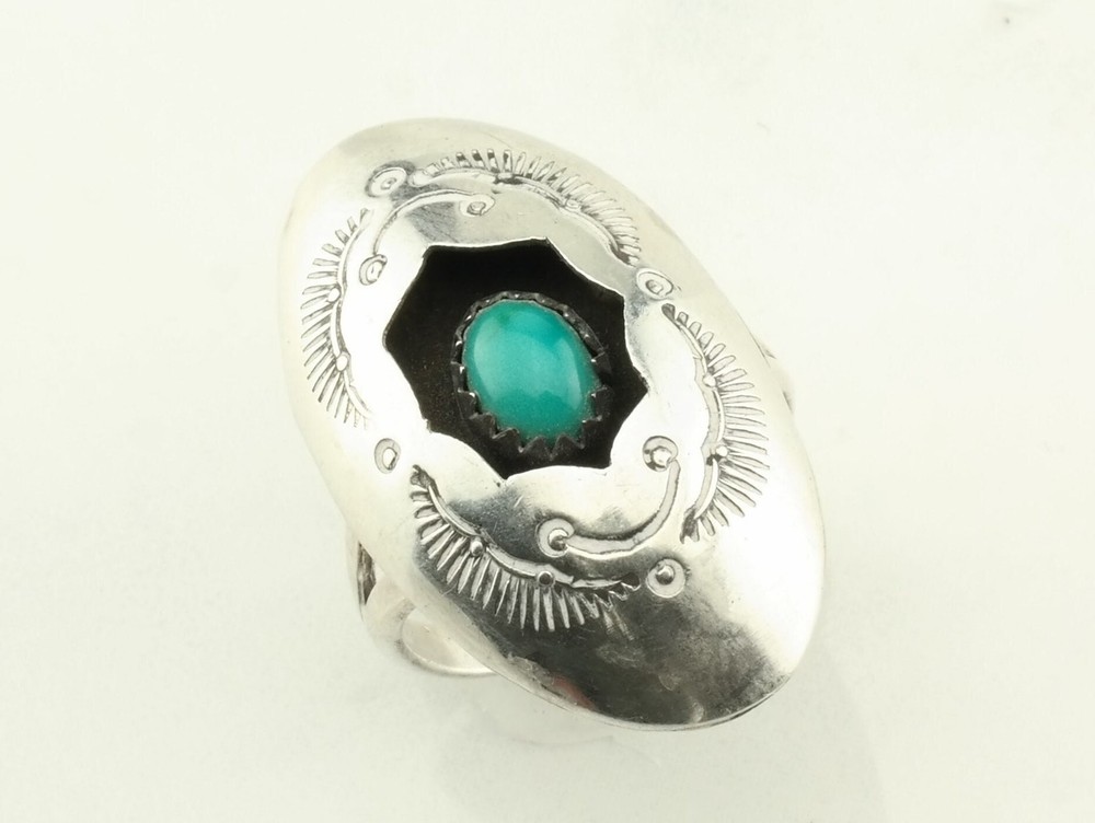 Sterling Silver Turquoise Shadowbox Ring