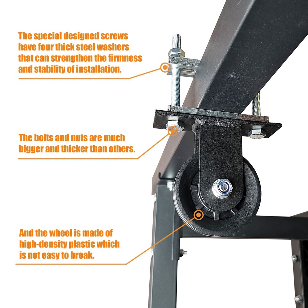 Power Rack Single Pulley System Attachment LAT Pulldown Machine Cable for Home
