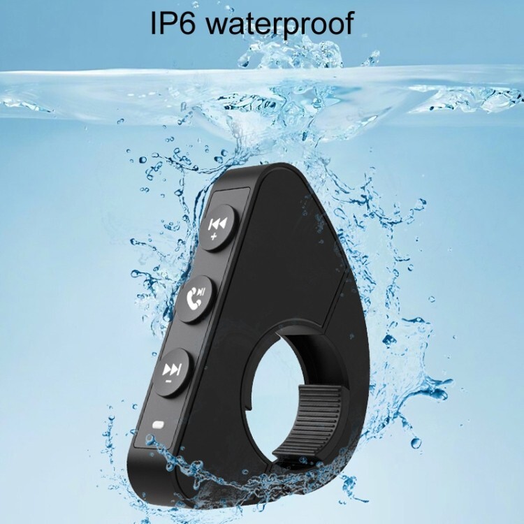 Q15 Bluetooth Motorcycle Handlebar Remote - Wireless Control, Phone Button,Black