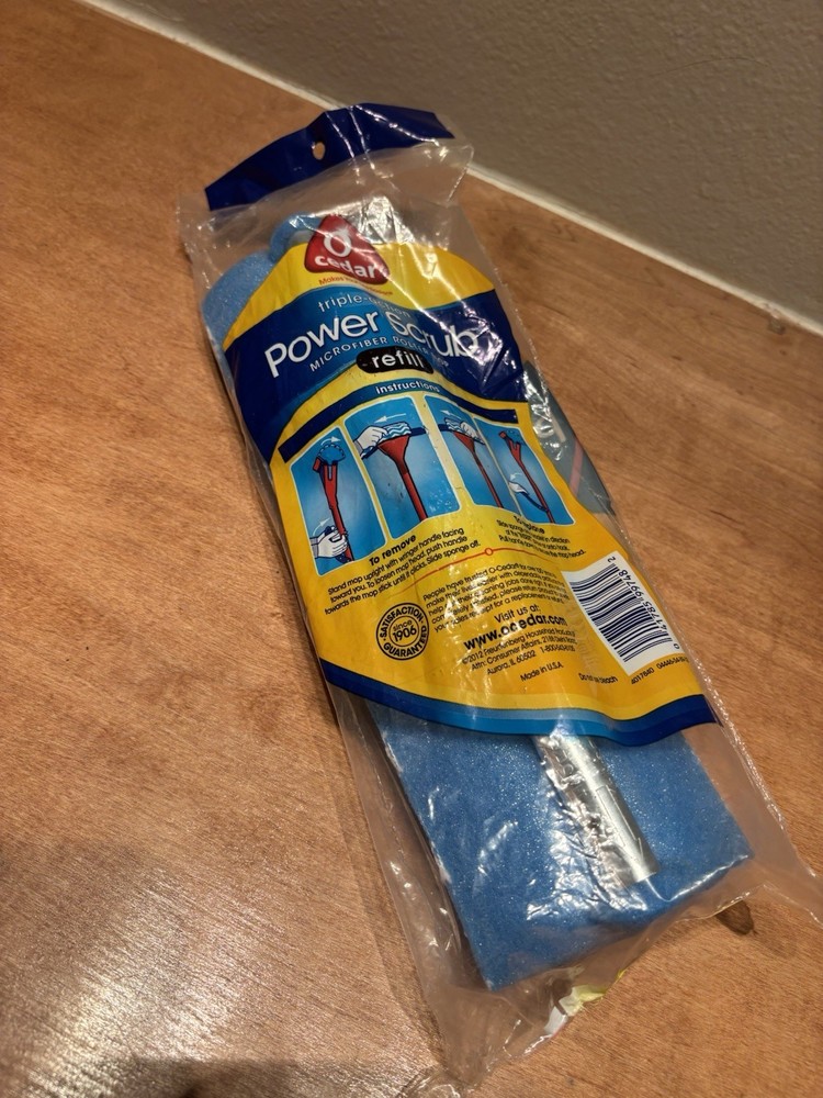 The O-Cedar Microfiber Power Scrub Replacement Roller Mop Head Refill