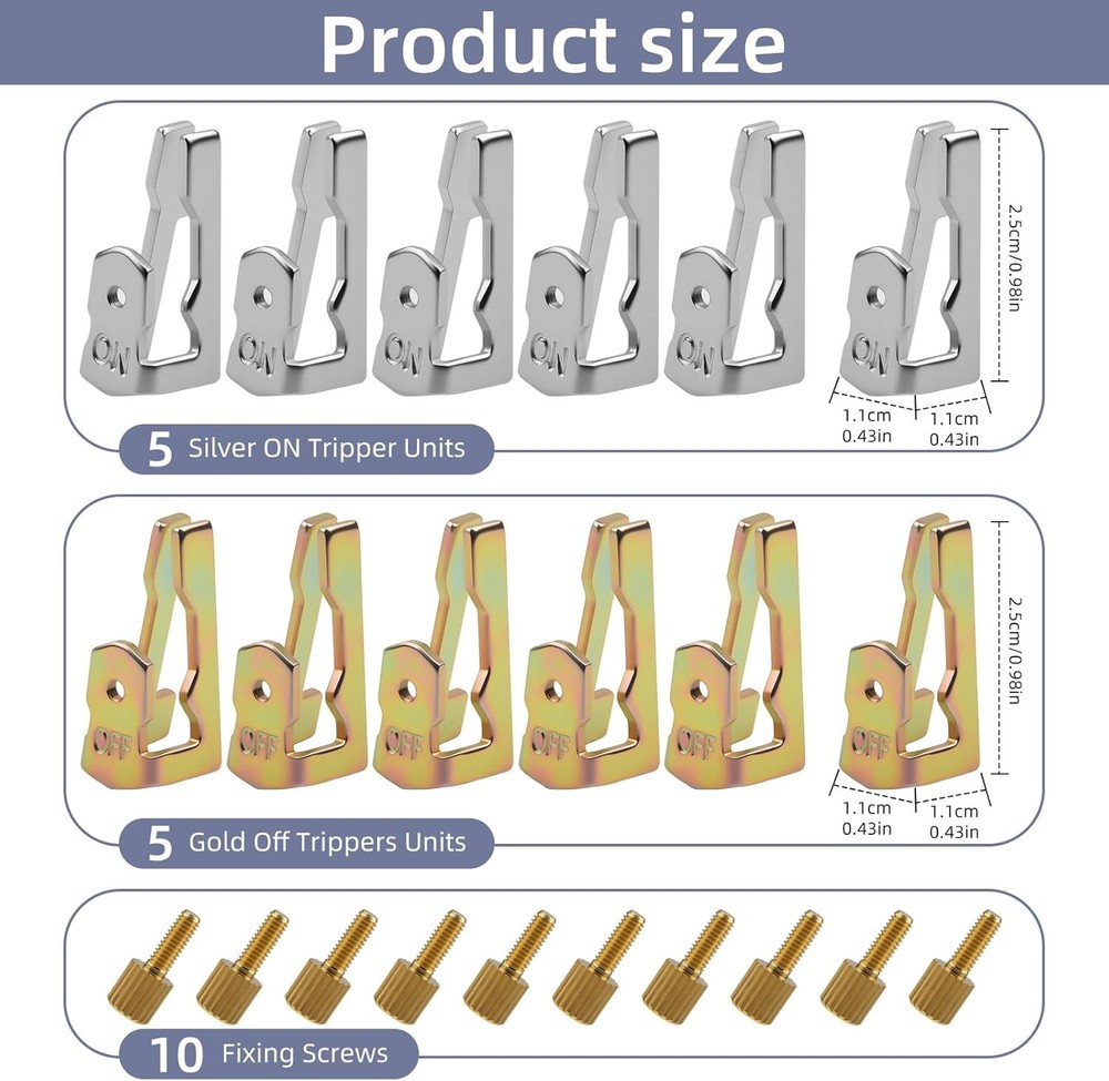 10-Pack Pool Timer On Off Clips - Time Switch Replacement Compatible with Interm