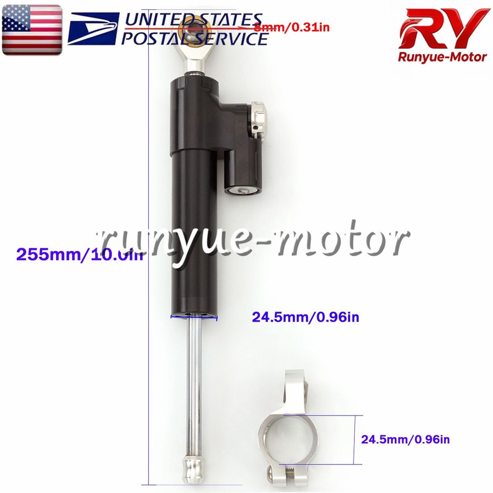 Adjustable Motorcycle Steering Damper Stabilizer Linear Control Universal Motor