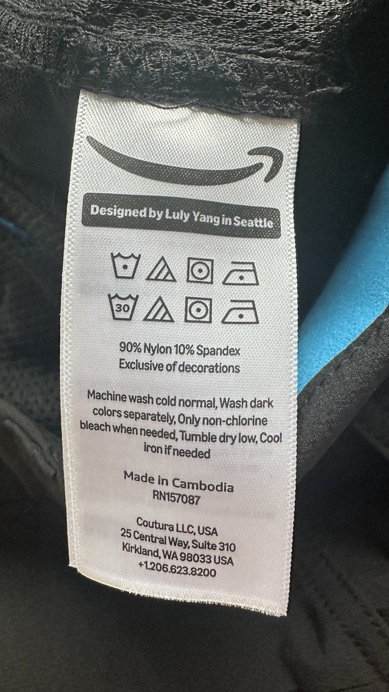 Luly Yang Amazon Shorts Men Medium 32-34 Cargo Uniform Stretch Black