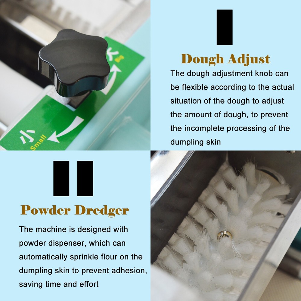 110V Mini Silent Dumpling Wrapper Machine/Wonton Skin/Rice Wrapper Machine