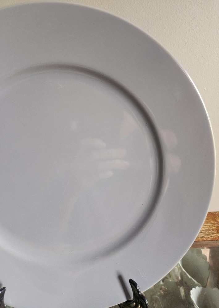 12⅛" Round Gray Serving Platter • Maker Unknown