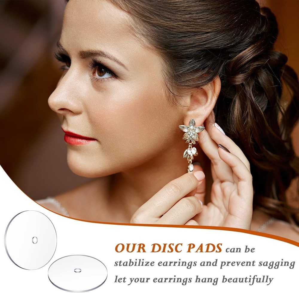 200-Pack Clear Earring Stabilizer Discs