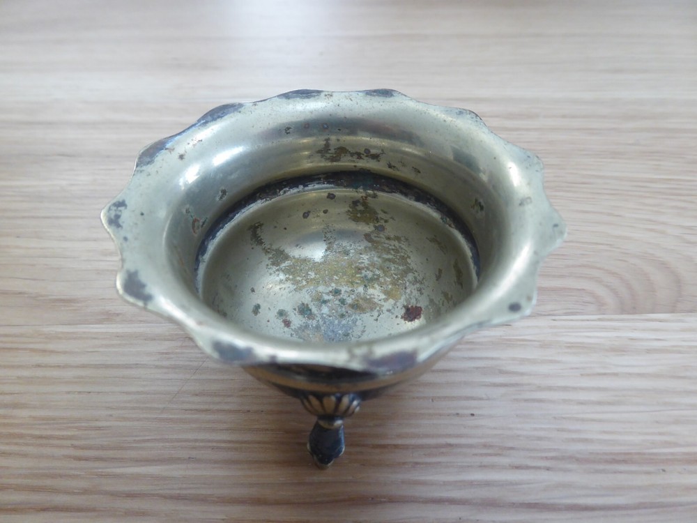 Antique Footed Silver Plate Salt Cellar