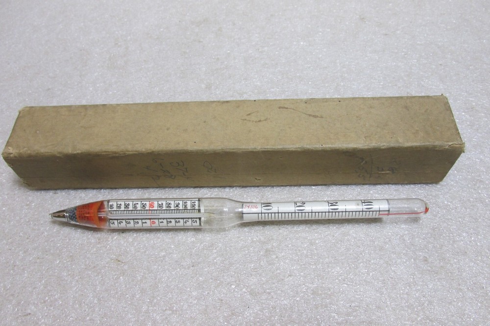 ANTIQUE TAG LIADUE HYDROMETER w/ ORIGINAL BOX