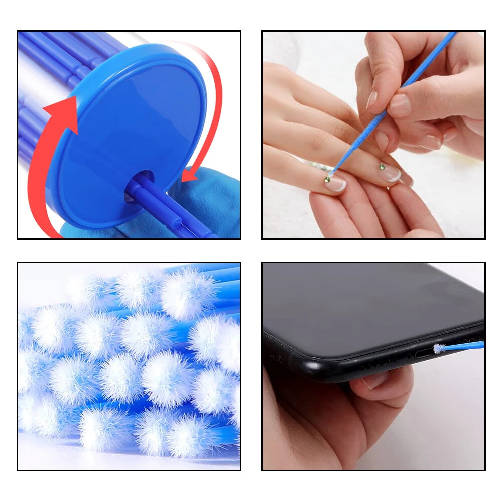 100pcs Dental Micro Applicator Brush Tips Disposable Bendable Sticks Cleaning