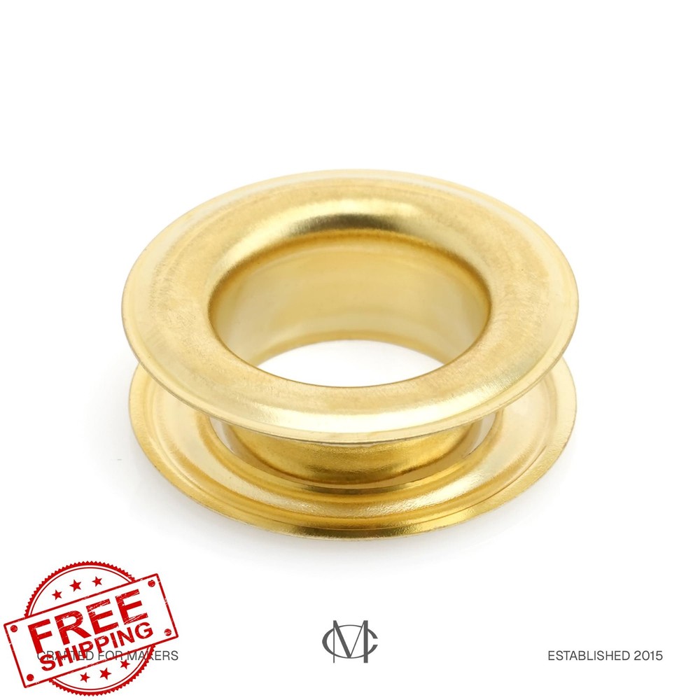 CRAFTMEMORE 1/2" Gold Grommets Eyelets 50 Sets Washers