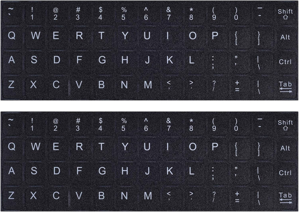 English Keyboard Stickers, 2 Pack Replacement Keyboard Letters Sticker