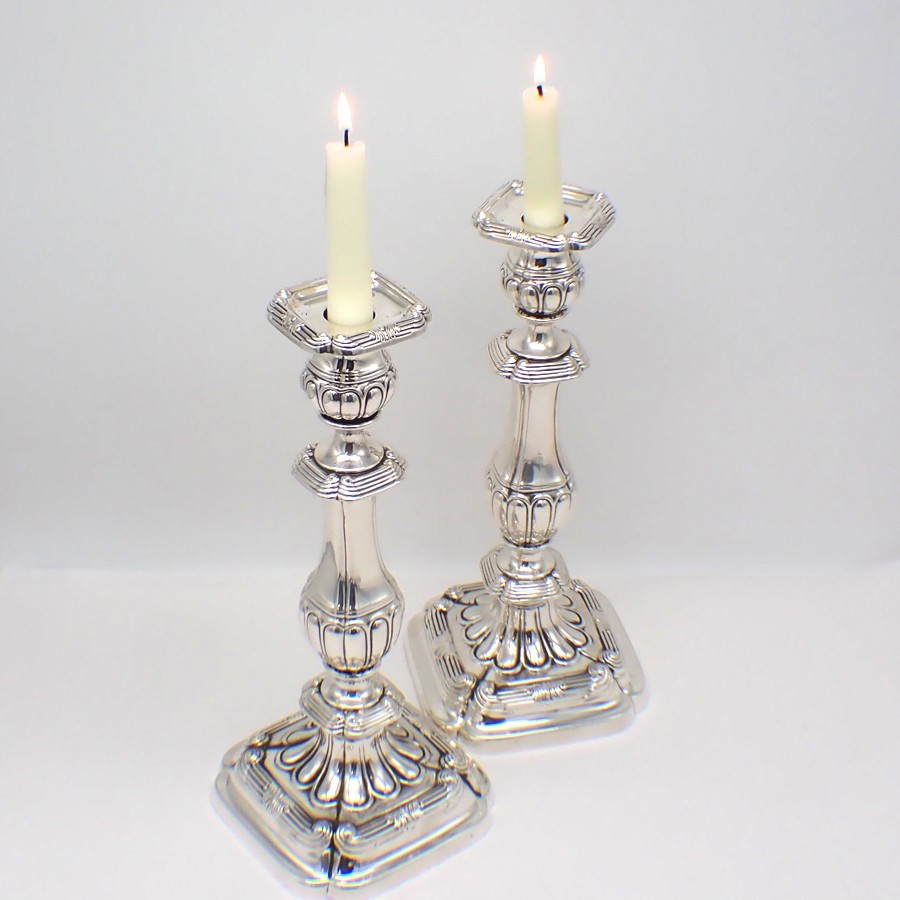 Candlesticks Pair A5159 Gorham Sterling Silver 1913 Date Mark