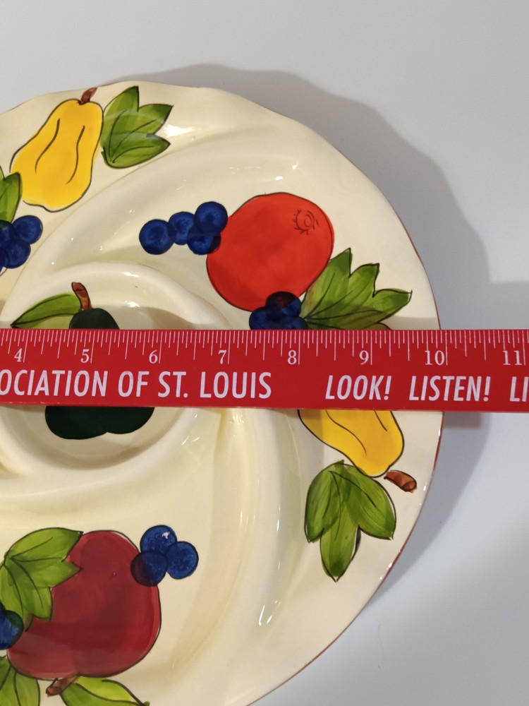 Relish Divided Chip Dip Fruit Tray 10"