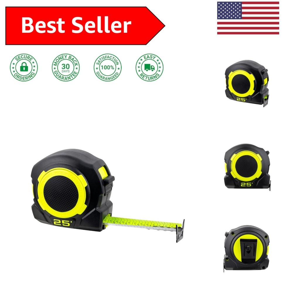 25ft True Control Tape Measure with Intuitive Retraction Control for Precision