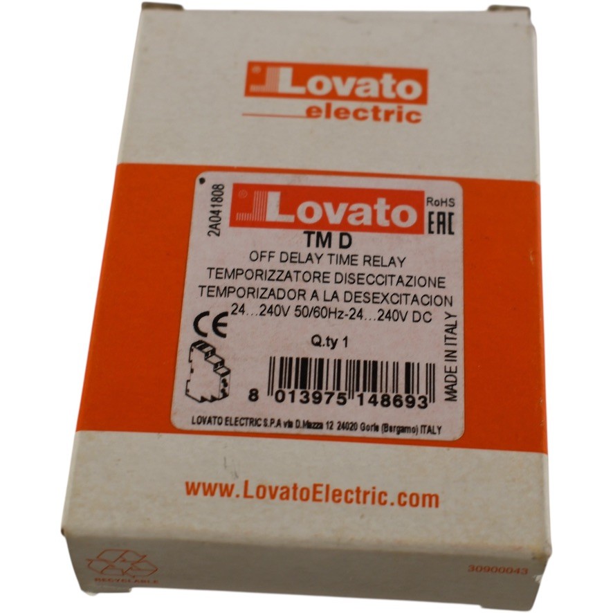 NEW LOVATO Electric TMD MODULAR TIMER OFF DELAY, MULTI SCALE 240V